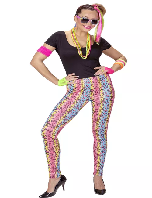 Photo du produit Déguisement années 80 imprimé panthère multicolore femme