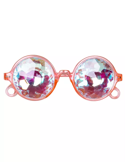 Photo du produit Lunettes rondes roses à prismes adulte