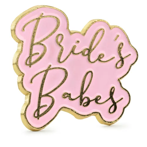 Photo du produit Pin's Bride babes rose et doré 3,5 x 3 cm