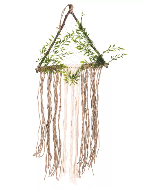 Photo du produit Décoration lumineuse végétale et jute 80 x 37 cm