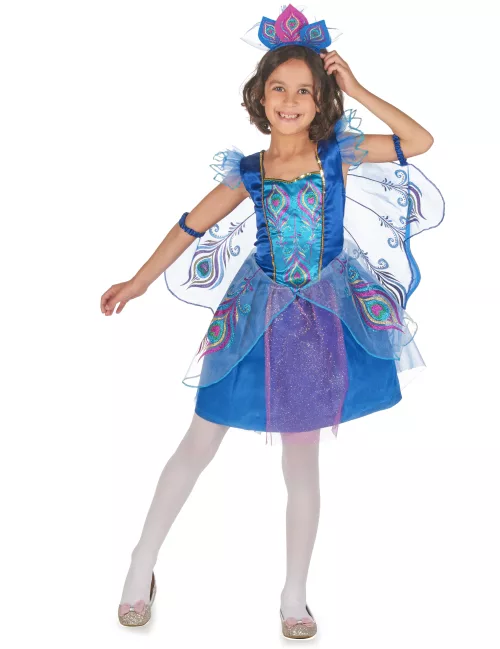 Photo du produit Déguisement paon à paillettes fille