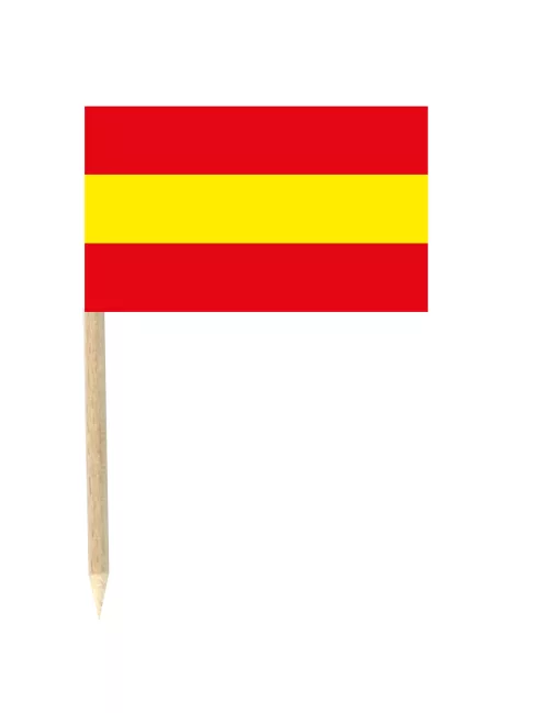 Photo du produit Lot de 50 drapeaux mini-piques Espagne 3 x 5 cm