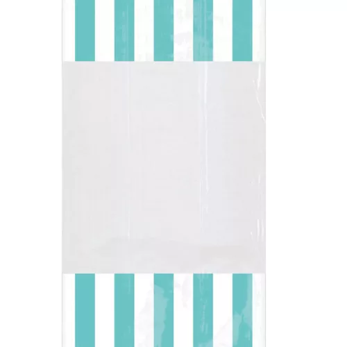 Photo du produit 10 Sachets en plastique rayés menthe 25 x 13 cm