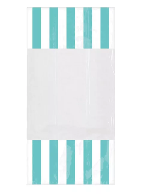 Photo du produit 10 Sachets en plastique rayés menthe 25 x 13 cm