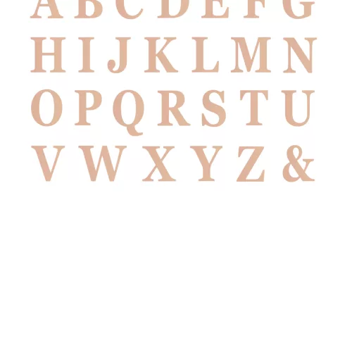 Photo du produit 48 Lettres adhésives rose gold 13,5 cm