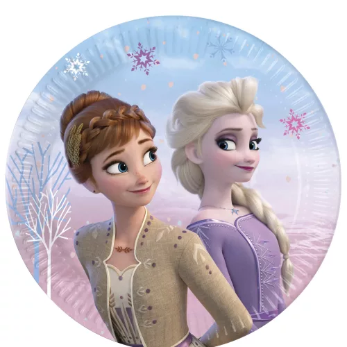 Photo du produit 8 Assiettes en carton La Reine des Neiges 20 cm