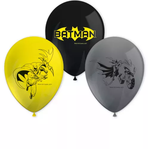 Photo du produit 8 Ballons en latex Batman 26 cm
