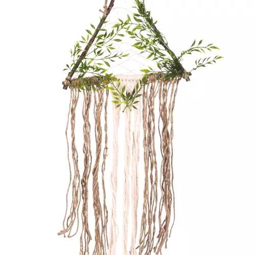 Photo du produit Décoration lumineuse végétale et jute 80 x 37 cm