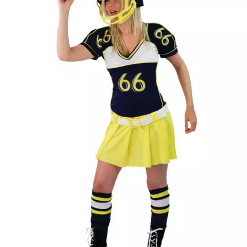 Photo du produit Déguisement joueuse football américain jaune femme