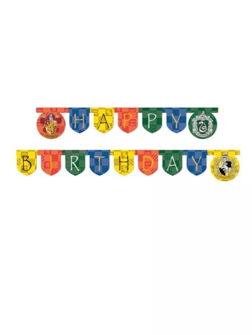 Photo du produit Guirlande en carton Happy Birthday Harry Potter 2 m