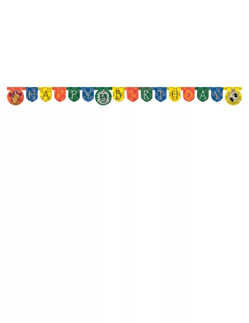 Photo du produit Guirlande en carton Happy Birthday Harry Potter 2 m