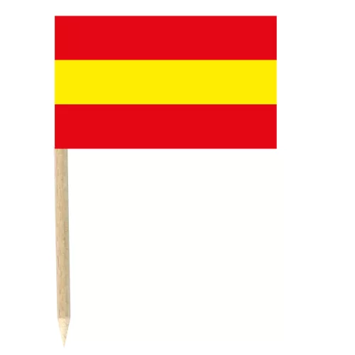 Photo du produit Lot de 50 drapeaux mini-piques Espagne 3 x 5 cm