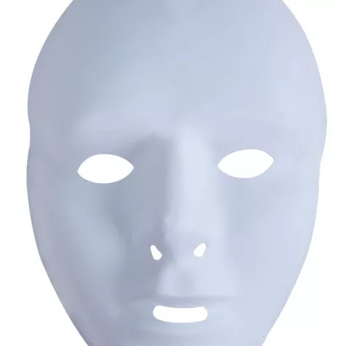 Photo du produit Masque blanc adulte en plastique