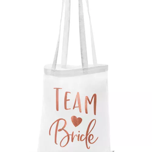 Photo du produit Tote bag Team Bride blanc 42 x 39 cm