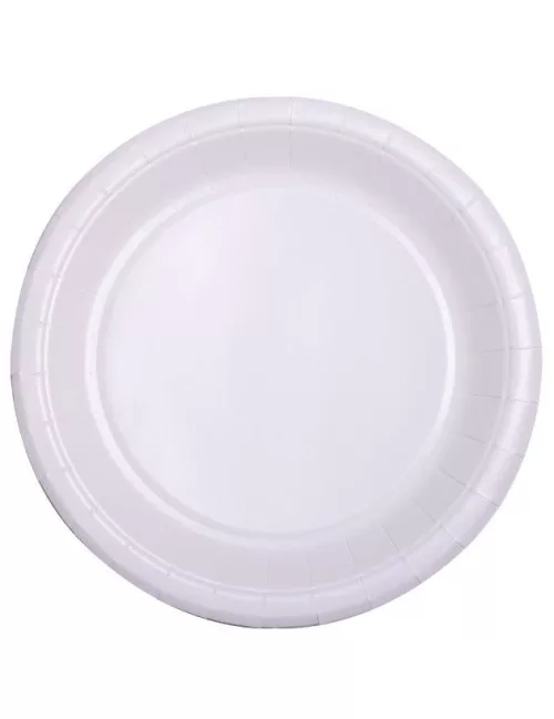 Photo du produit 50 Petites assiettes en carton blanc 18 cm