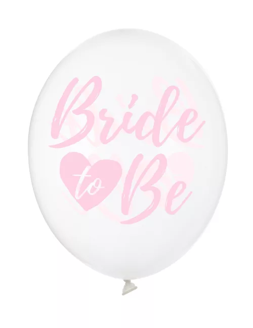 Photo du produit 6 Ballons transparents Bride to be rose 30 cm