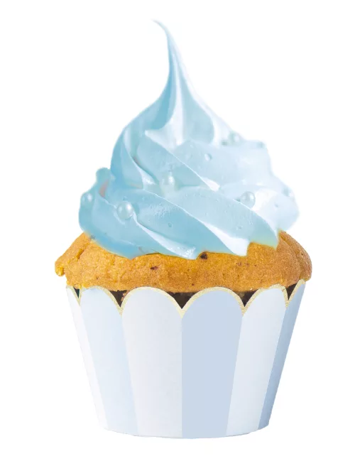 Photo du produit 6 Habillages moules à cupcake bleus et blancs