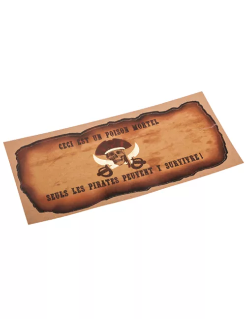 Photo du produit 8 Etiquettes adhésives pour bouteilles pirates 19,5 x 8 cm