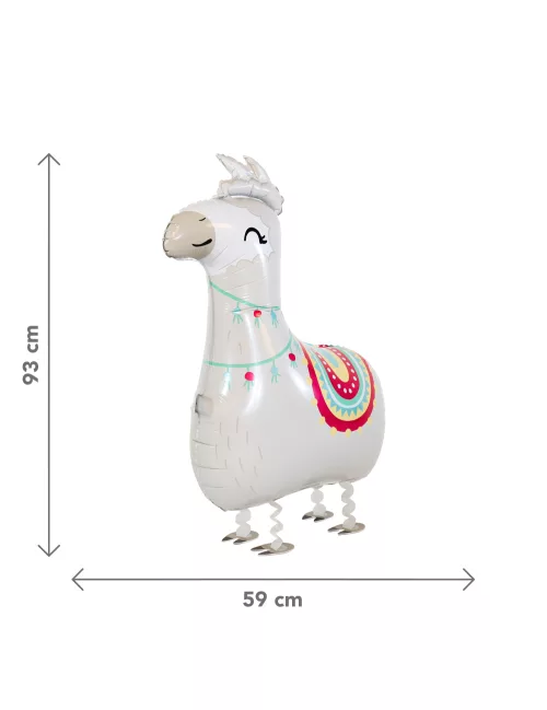 Photo du produit Ballon aluminium géant Walking Lama 59 x 93 cm