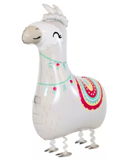 Photo du produit Ballon aluminium géant Walking Lama 59 x 93 cm