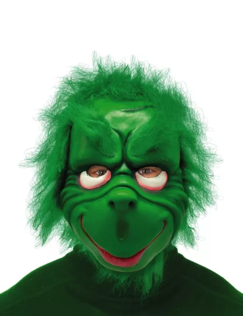 Photo du produit Masque de créature de Noël verte grincheuse adulte