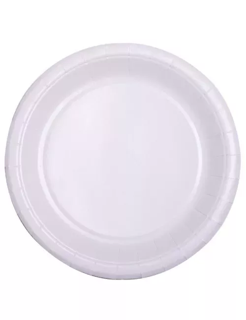 Photo du produit 50 Petites assiettes en carton blanc 18 cm