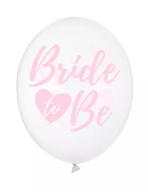 Photo du produit 6 Ballons transparents Bride to be rose 30 cm