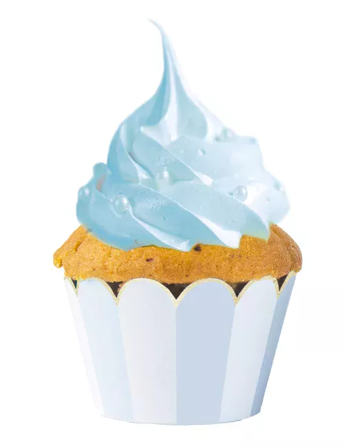 Photo du produit 6 Habillages moules à cupcake bleus et blancs