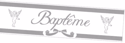 Photo du produit Bannière baptême argentée