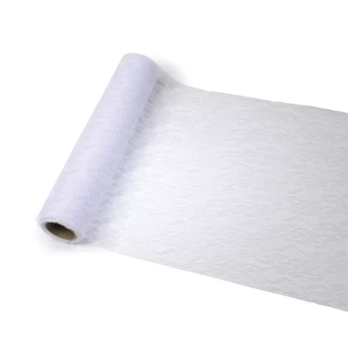 Photo du produit Chemin de table en dentelle blanche 30 cm x 5 m