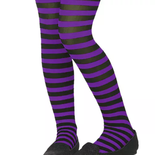 Photo du produit Collant rayé violet et noir enfant