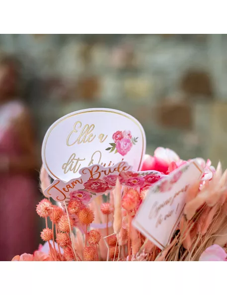 Photo du produit Kit photobooth 12 accessoires EVJF Fleuri