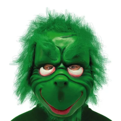 Photo du produit Masque de créature de Noël verte grincheuse adulte