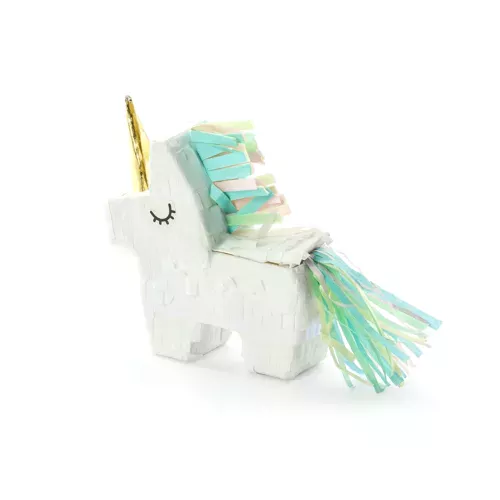 Photo du produit Mini piñata licorne blanche 8 x 2,5 cm
