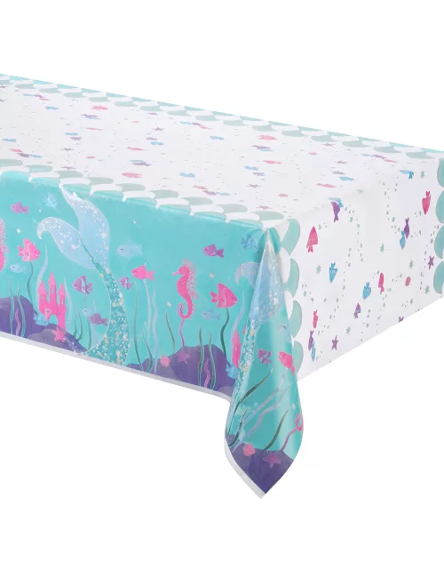 Photo du produit Nappe plastique Jolie sirène 137 cm x 213 cm