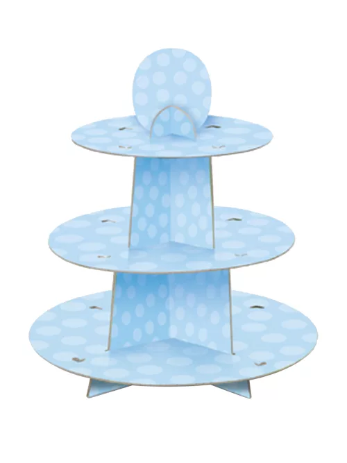 Photo du produit Présentoir à gâteaux bleu 34 x 30 cm