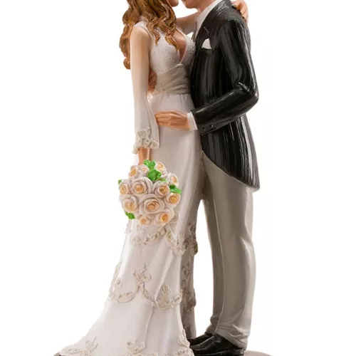 Photo du produit Figurine mariés qui s'embrassent 18 cm