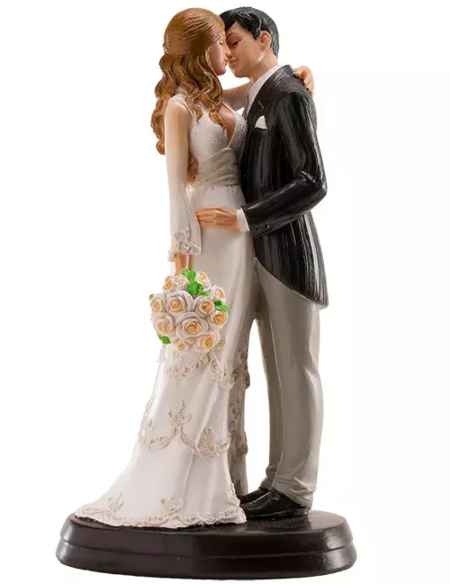 Photo du produit Figurine mariés qui s'embrassent 18 cm