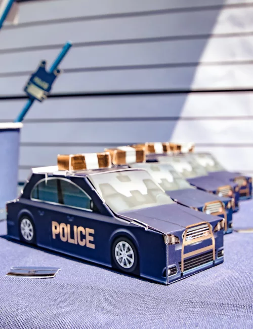 Photo du produit 8 Contenants voiture de police 15 x 5 x 5 cm