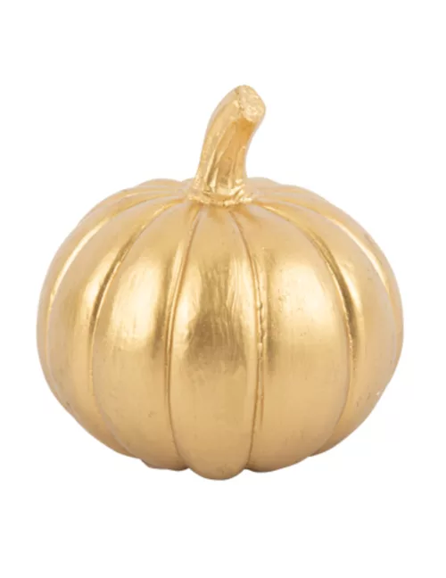 Photo du produit Citrouille en plastique dorée 11 cm