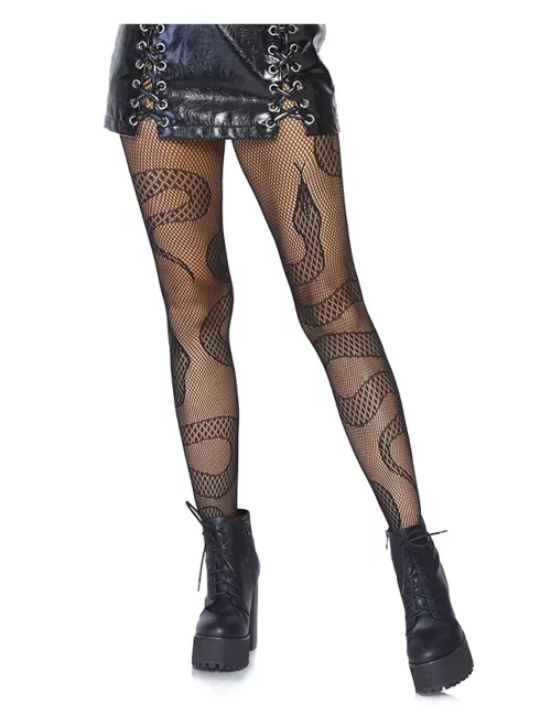 Photo du produit Collants résille serpents noirs femme
