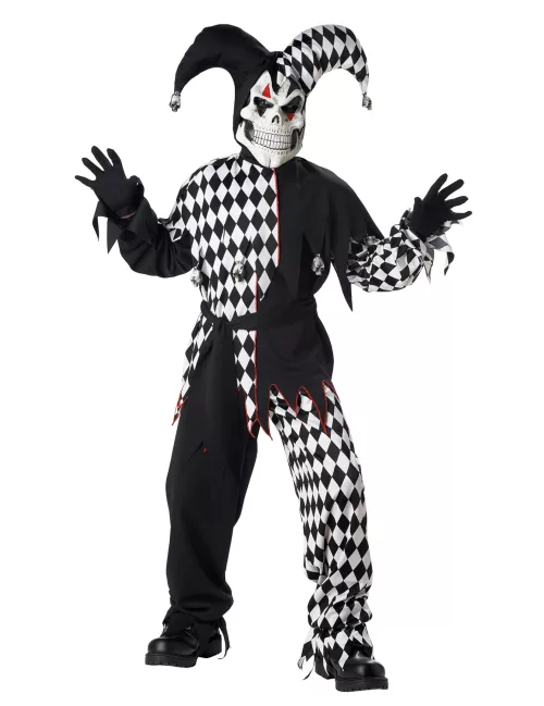 Photo du produit Déguisement joker diabolique noir et blanc enfant