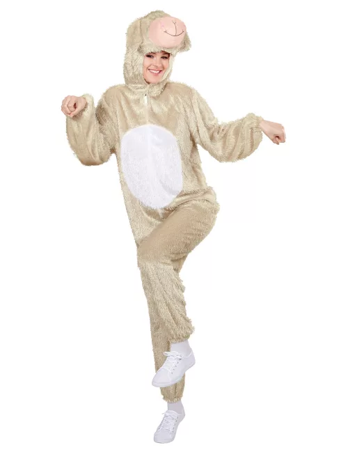 Photo du produit Déguisement mouton beige et blanc adulte