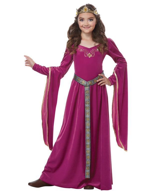 Photo du produit Déguisement princesse médiévale velours rose fille