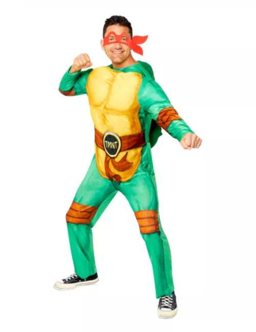 Photo du produit Déguisement Tortue Ninja luxe avec 4 masques adulte