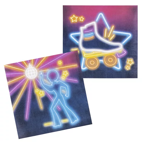 Photo du produit 12 Serviettes en papier Disco Fever 33 x 33 cm