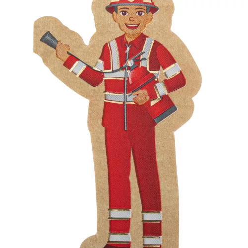 Photo du produit 16 Serviettes en kraft pompier rouge et or 32 x 17 cm