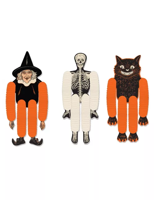 Photo du produit 3 Pantins en papier à suspendre halloween 35 cm