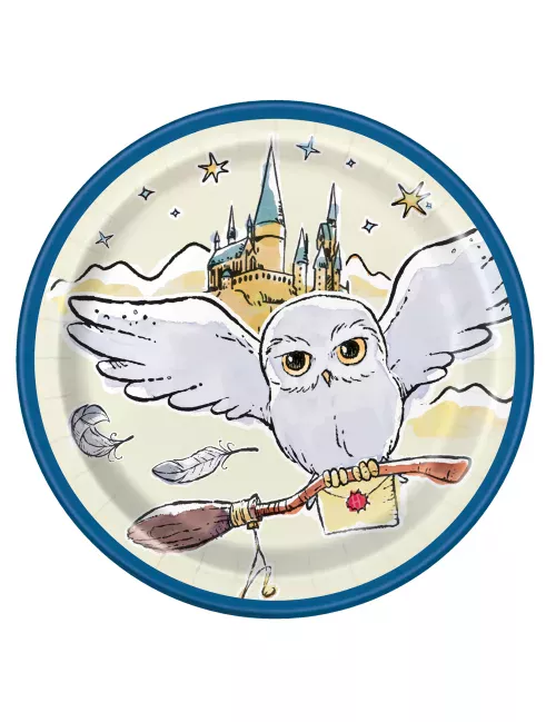 Photo du produit 8 Petites assiettes en carton motifs Harry Potter 18 cm