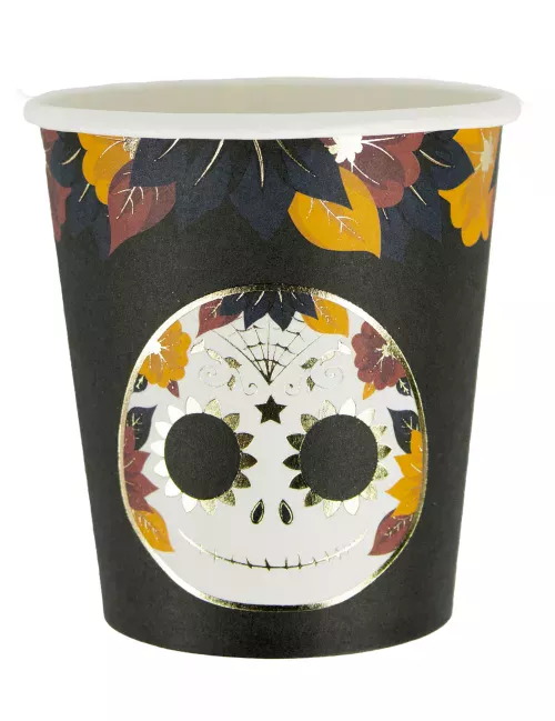 Photo du produit 8 Gobelets en carton Dia de los muertos 200 ml